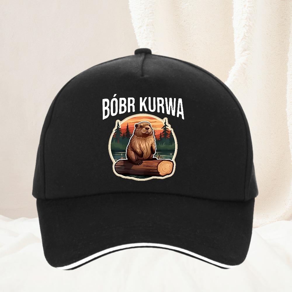 Bobr Kurwa Bober Beaver Bobr Baseball Cap Summer Baseball Hats Unisex Outdoor Adjustable Dad Hats Cap