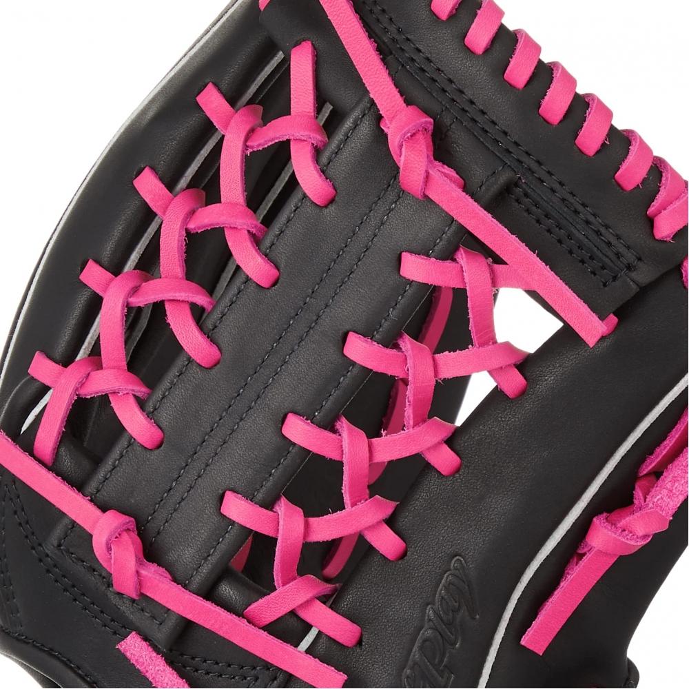 [Edycja limitowana Amazon.co.jp] Miękka rękawica baseballowa ZETT (Rękawica) Fine Play Wszechstronny Czarny x Różowy do Rzucania Prawą Ręką BRGB35370Z