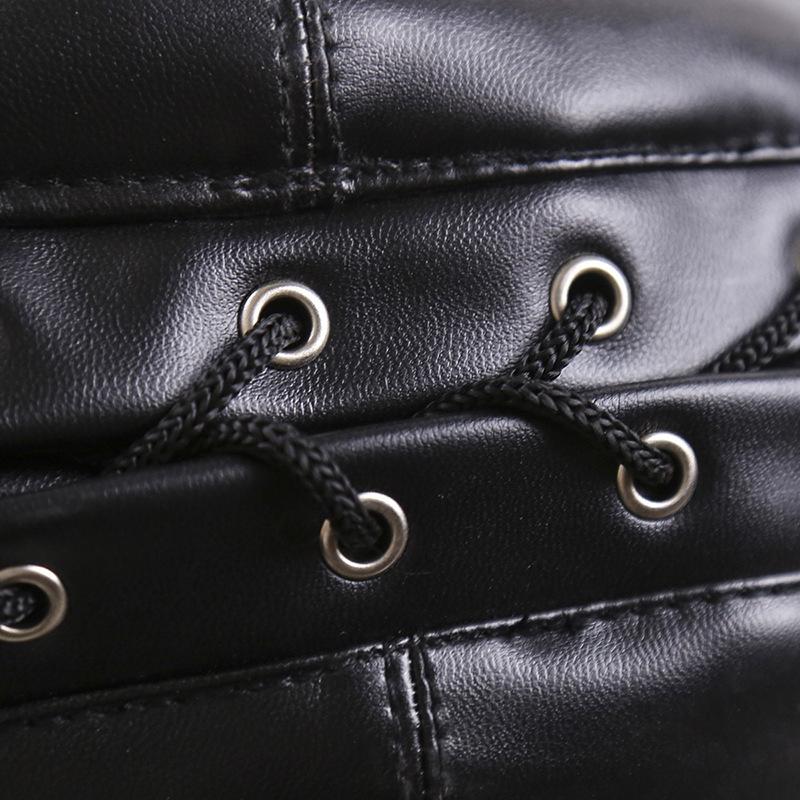 PU Leather Head Hood Blindfold Harness Face Mask BDSM Bondage Headgear Sex Toys for Women Men Adult Games Party Role Play Props