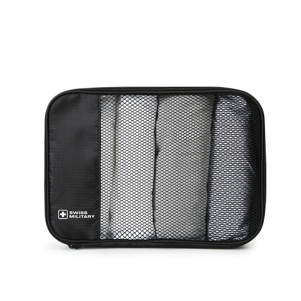 Swiss Military Carrier Travel Bag-In-Bag Pouch Set Of 5 Premium Model Sm-B5Pl Black