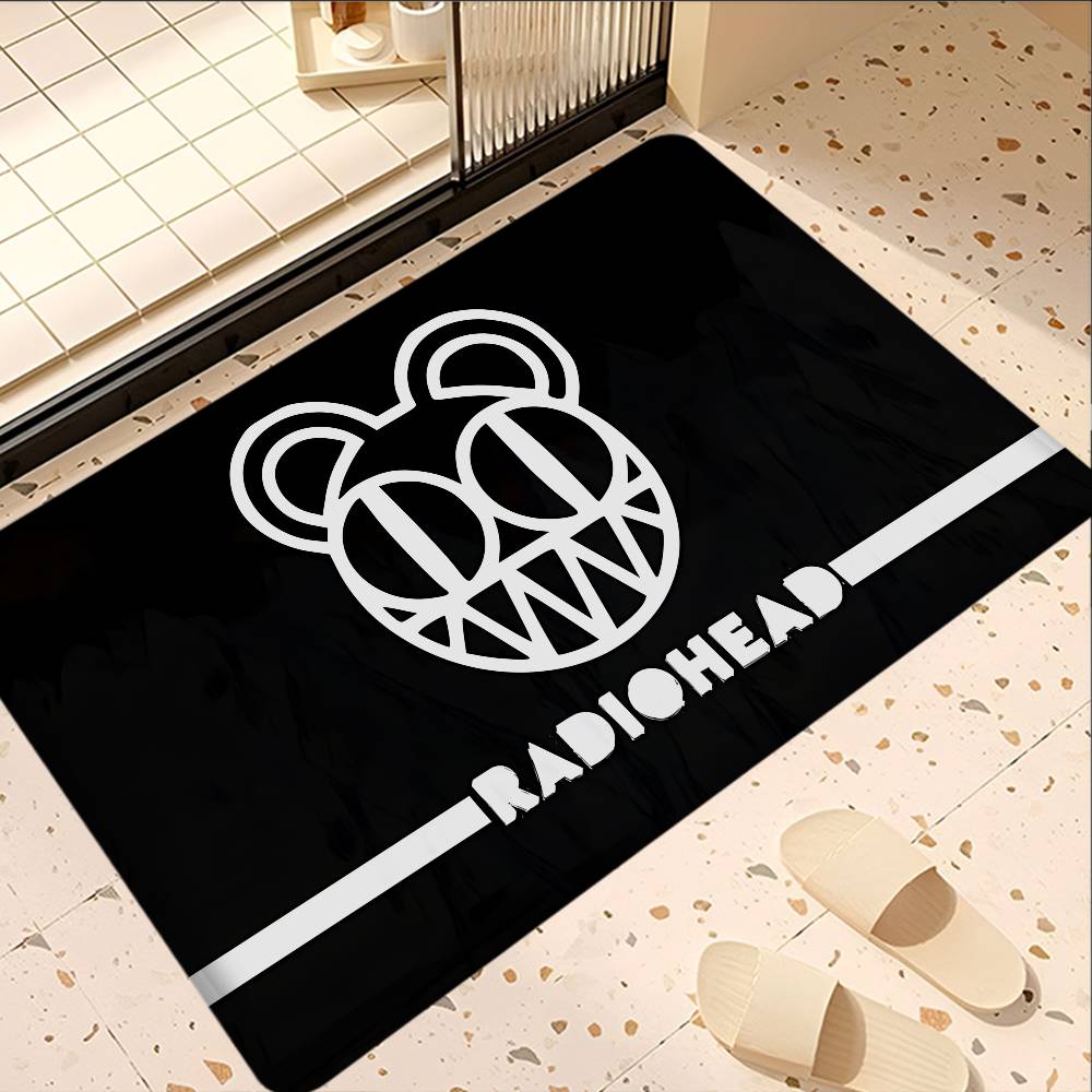 Tappetino da cucina classico R-Radiohead Rap Band Decorazione Stanza Bambini Camera da letto Balcone Antiscivolo Zerbino Soggiorno Alfombra