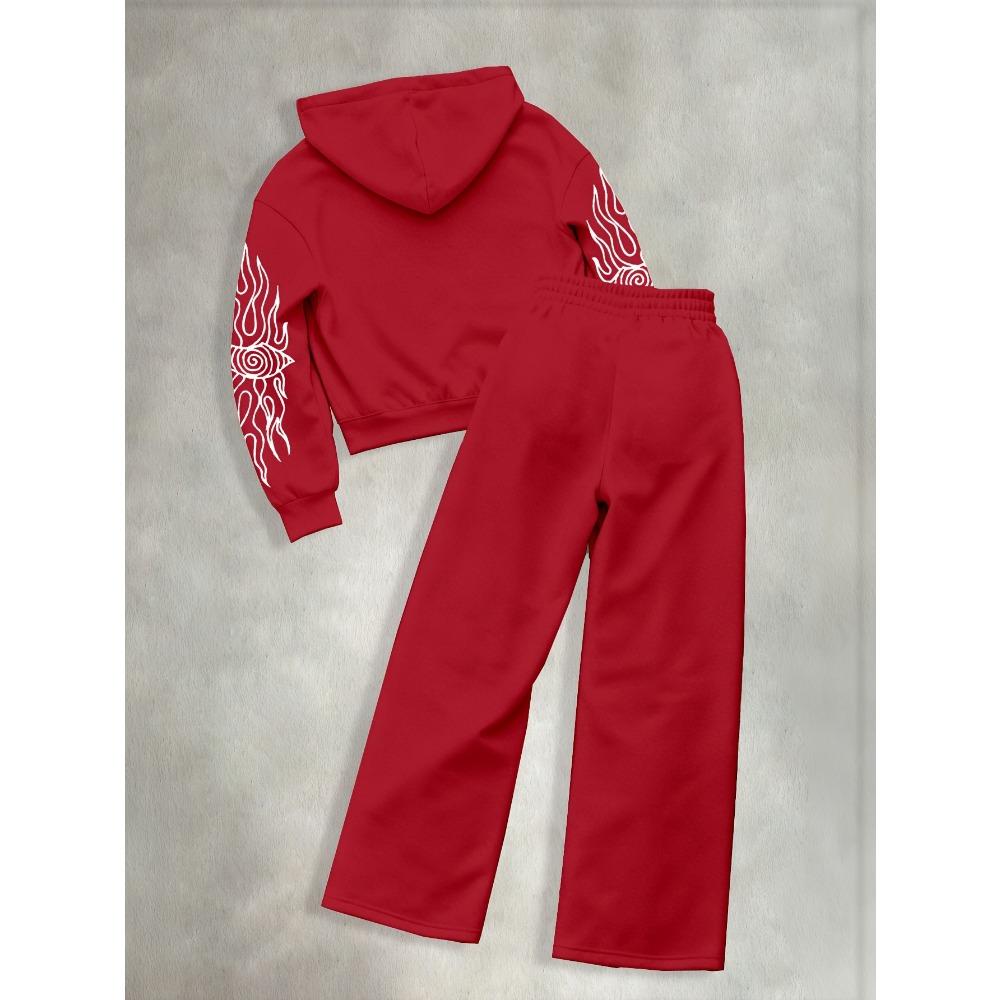 Conjunto Casual Clássico Cool Estilo de Rua, Moletom Casual Juvenil, Conjunto de Roupa Esportiva de Manga Longa para Primavera e Outono, Conjunto Masculino para Exterior Moderno