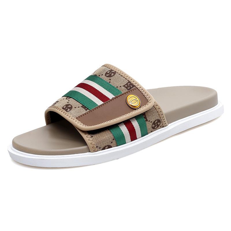 

Крутые тапочки тренд корейская версия толстая подошва нескользящая пляжная обувь мужская мода личность домашняя одежда мужские тапочки 38