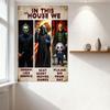 Gothic Horror Family Metal Tin Sign - In This House We [THE] Don't Like Candy, Scary Movies, Big From The Day Panel Plaque for H