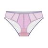 French Color Block Low-Waist Mesh Hip-Hugging Briefs for Women