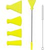 Für Acrylfarbe Pouring Zubehör, 4 Stück Edelstahl Strohhalm Blasdüsen Set - Malwerkzeug mit 4 Größen B