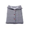 Cozy Autumn & Winter Baby Stroller Sleeping Bag - Wool Knit, Button Design, Plus Velvet, Thick & Warm.
