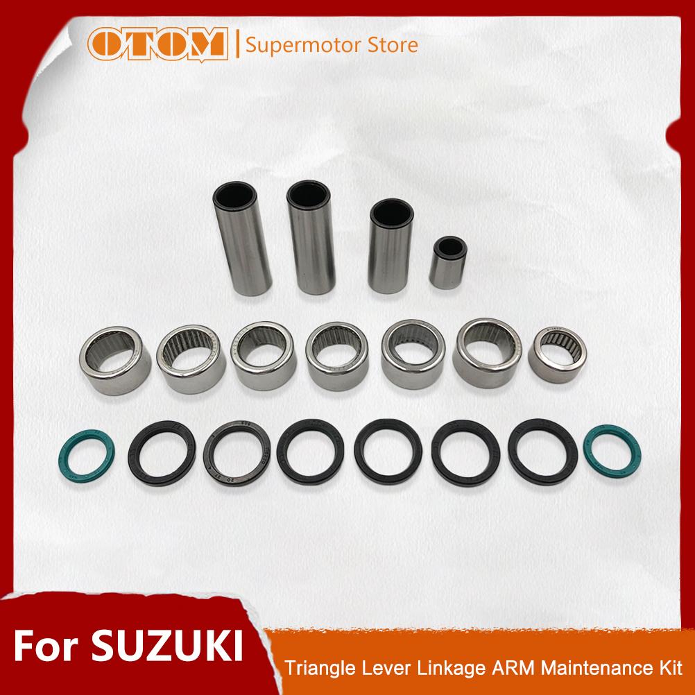 For SUZUKI DRZ400 DRZ400E RM125 RM250 Motorcycle Triangle Lever Linkage ARM Oil Seal Bushing Bearing Shock Maintenance Kit Parts