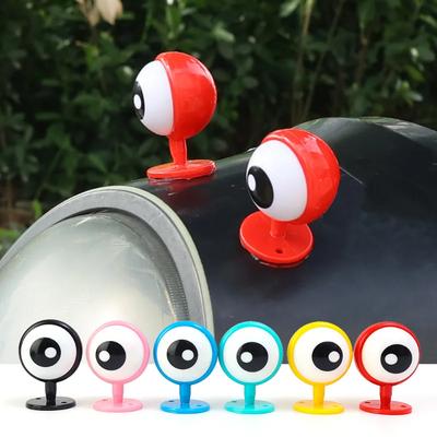 2pcs Cute Cartoon Eyes Styling Helmet Decor Personalized Helmet Stickers Motorcycles Bike Riding Helmet Decoration Accessories