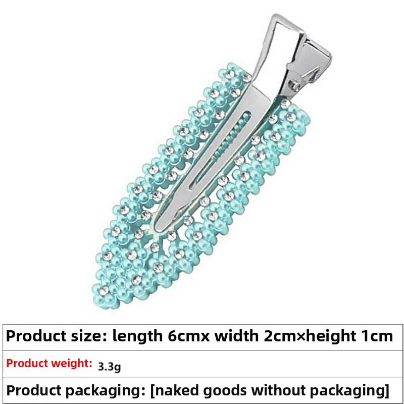 Geometric Metal Hair Side Clip Seamless Women Hairpins Plastic Rhinestone Leaf Hair Clips Solid Romantic Party Hair Decorations