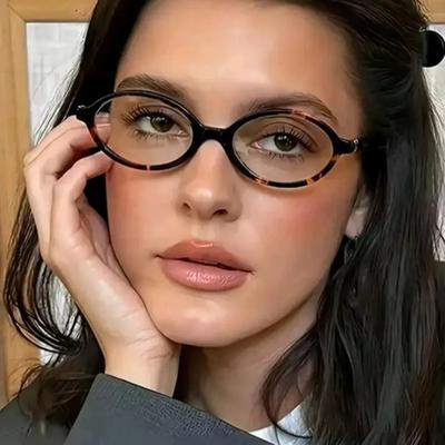 Korean Classic Oval Eyeglasses Small Frame Retro Glasses For Women