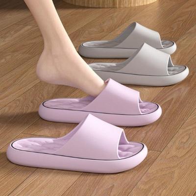 Ultraleichte Weiche Einfache Mode EVA Elastische Bunte Hausschuhe Tür Badezimmer Flip-Flop Sandalen