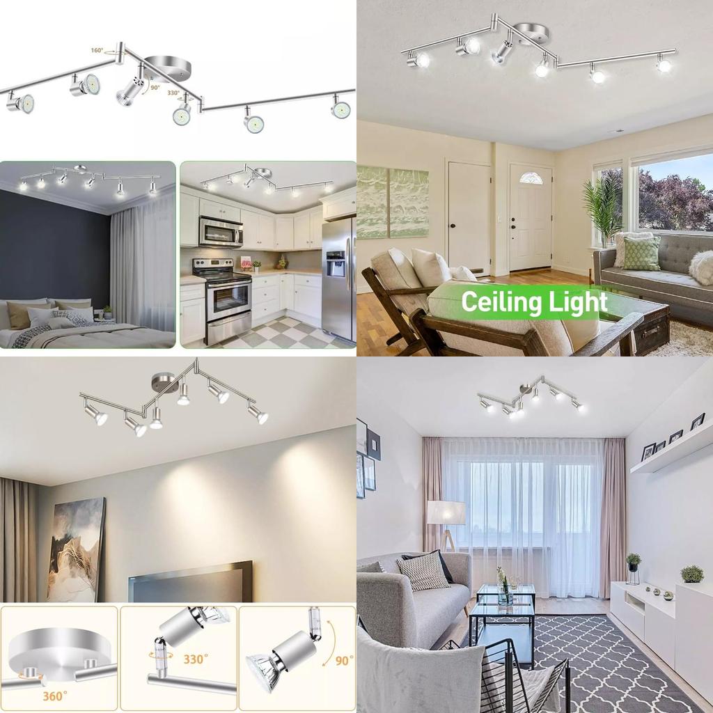 Modern Minimalist Iron Art Spotlight Decorative Lighting For Exhibition Background Walls