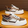 Sapatos Masculinos Brancos de Couro Respirável – Tênis Casuais Esportivos Board, Calçados Modernos e Fashion para Homens
