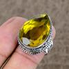 Citrine Genstone Handmade 925 Sterling Silver Jewelry Ring Size 7 KKG-471