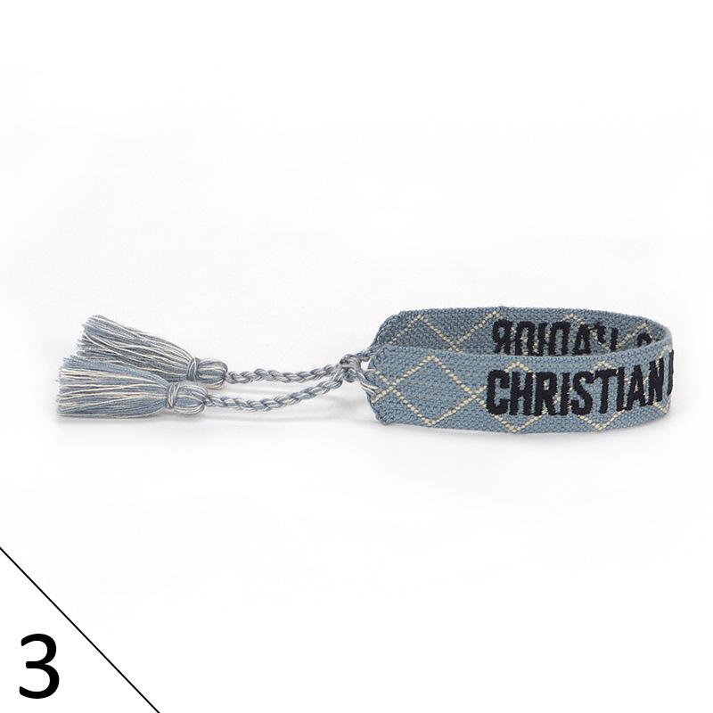 Handmade Embroidered Friendship Bracelet with Tassels for Women