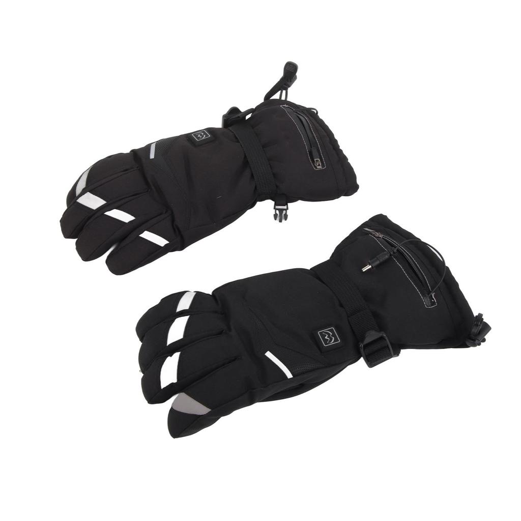 1 Pair Electric Heated Gloves 3 Temperature Setting Battery Powered Rechargeable Heating Thermal Touchscreen Gloves for