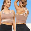 Color Bump Lauf-Sport-BH Fitness Stoßdämpfender Yoga-BH Crossback-Sport-BH Damen