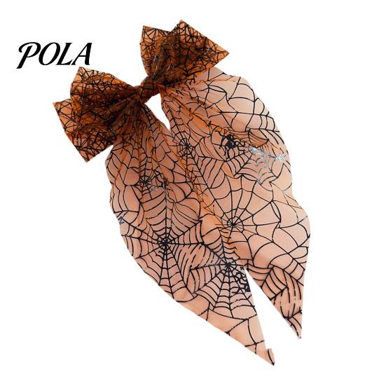 Pumpkin Hair Accessory Halloween Spider Web Bow Clip, Eyeball Tulle Mesh Clip with Long Tails, Women Accessories for Holiday Party Spring