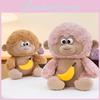 Monkey Colorful Banana Plush Toy Collection In Pink And Brown For Gifts Birthday