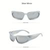 2pcs Y2k Top INS Rectangular Sunglasses Trend Hip Hop Punk Sun Glasses Street Shooting Retro Shade for Men and Women