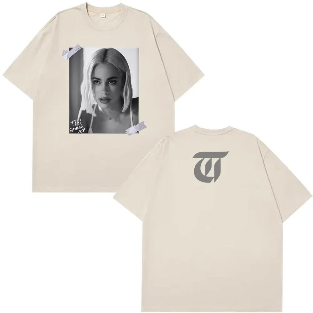 

Unisex Women Clothing Oversized T-shirts Singer Tini Stoessel Tour Album 2026 Merch Tees Short-sleeved Loose Casual Cotton T-shirt 4XL