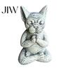 Cute Garden Sculpture for Landscaping Meditation Animal Figurine Ornament, Resin Zen Statue, Stress Relief Sitting Weather Resistant Yard Ornament