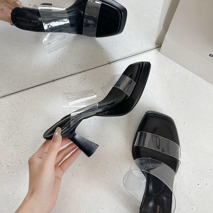 2024 New Womans Pink Sandals Ladies Platform High Heels Sandalias Shoes for Women Bluckle Summer Casual Black Beach Shoes White