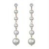 New Fashion Elegant Pearl Long Earrings Style Large Imitation Pearl Pendant Earrings Suitable For Wedding Party Gifts Brincos