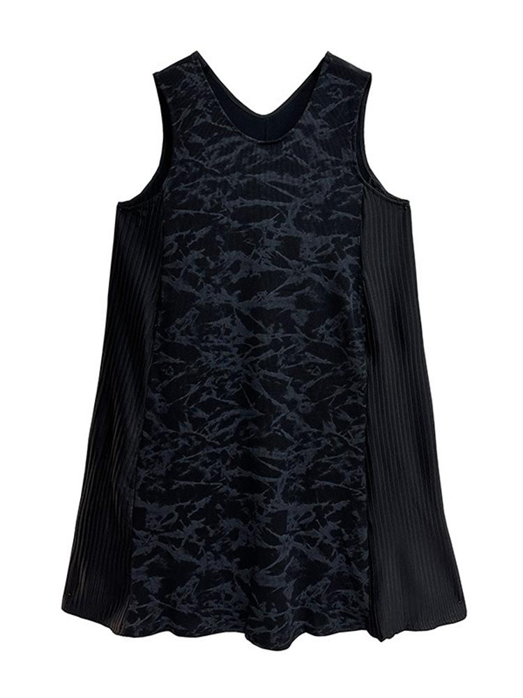 Xitao Robe patchwork sans manches pour femme GJ1113