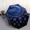 Enchanted Celestial Mandala Umbrella, Portable 3-Fold Compact Umbrella,Christmas Gift ES544