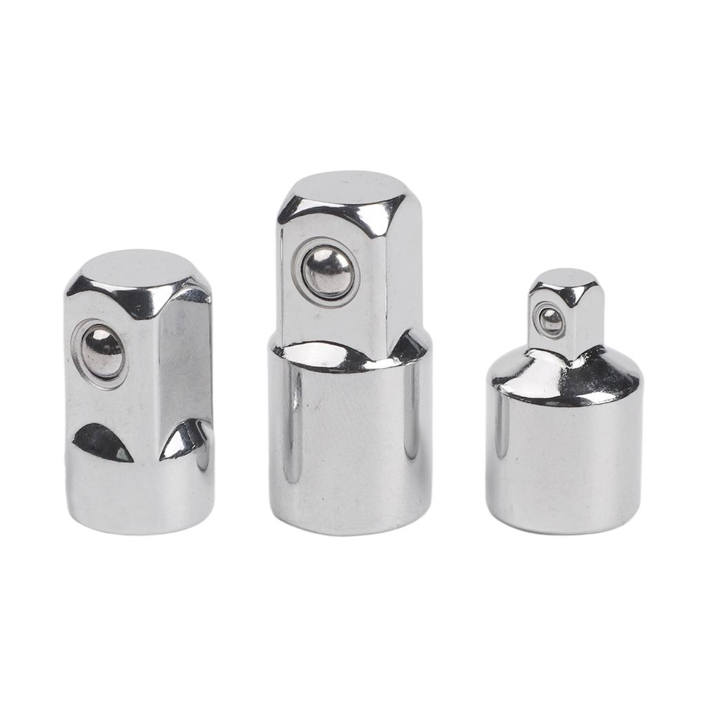 Socket Adapter Wrench Set 3PCS Female to Male Drive Converter with Built in Spring Loaded Detent Balls for Secure Socket Fit