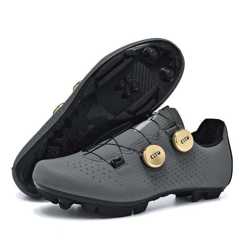 Unisex Cycling Shoes White MTB Road Bike With Rotational Low Cut Breathable Performance