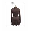 Autumn Long Sleeved Flared Sleeve Metal Buckle Temperament Slim Fit Dress Short Skirt