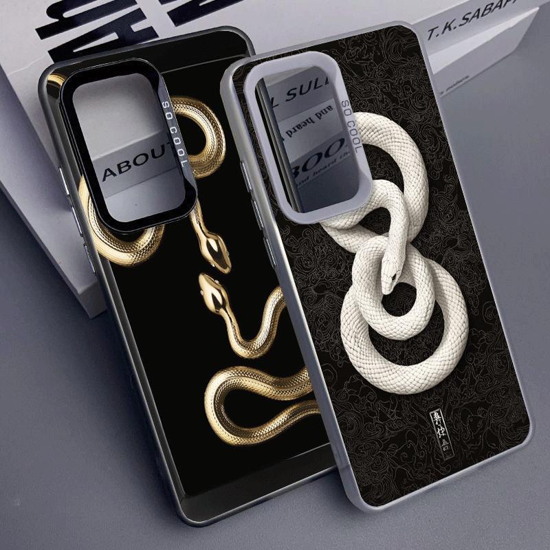 Black Snake Doodle Shockproof Phone Case for Samsung A17 A16 A15 A14 A37 A57 A36 A56 A26 A35 A55 A25 A34 A54 A24 A13 A23 A33 A53
