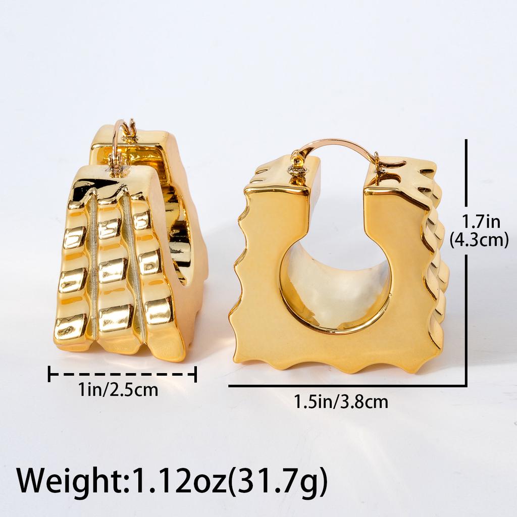 ZeaDear Zircon Dubai Smooth Chunky Big Earrings Fashion Statements African Hanging Earring For Women Luxury Dinner Jewellery