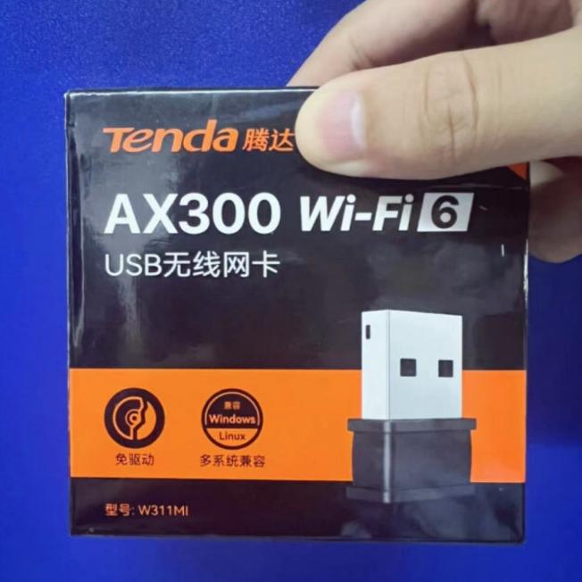 

Tenda W311MI V6.0 AX300 Wi-Fi 6 Wireless Nano USB Adapter 300mbps Network Cards USB2.0 Interface External Product in Stock 802.11ac чорний