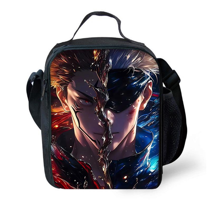 Anime J-JujutsuS K-KaisenS Child School Backpack with Lunch Bags ,Pencil Bags ,School Bags for Boys Girls Best Gift