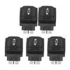 5Pcs Rocker Switch Boat Type Waterproof 6 Pin 3 Position Bilateral Reset AC125VAC250V