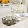 Transparent Desktop Trash Can with Lid - Stylish Hair Accessories and Storage Box