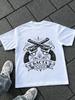White Oversized T-Shirt with Basta Print