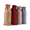 Wine Bottle Covers Gift Bag Reusable Burlap Drawstring Wine Bottle Covers Red Wine Champagne Pouch Christmas Gift Package Bags