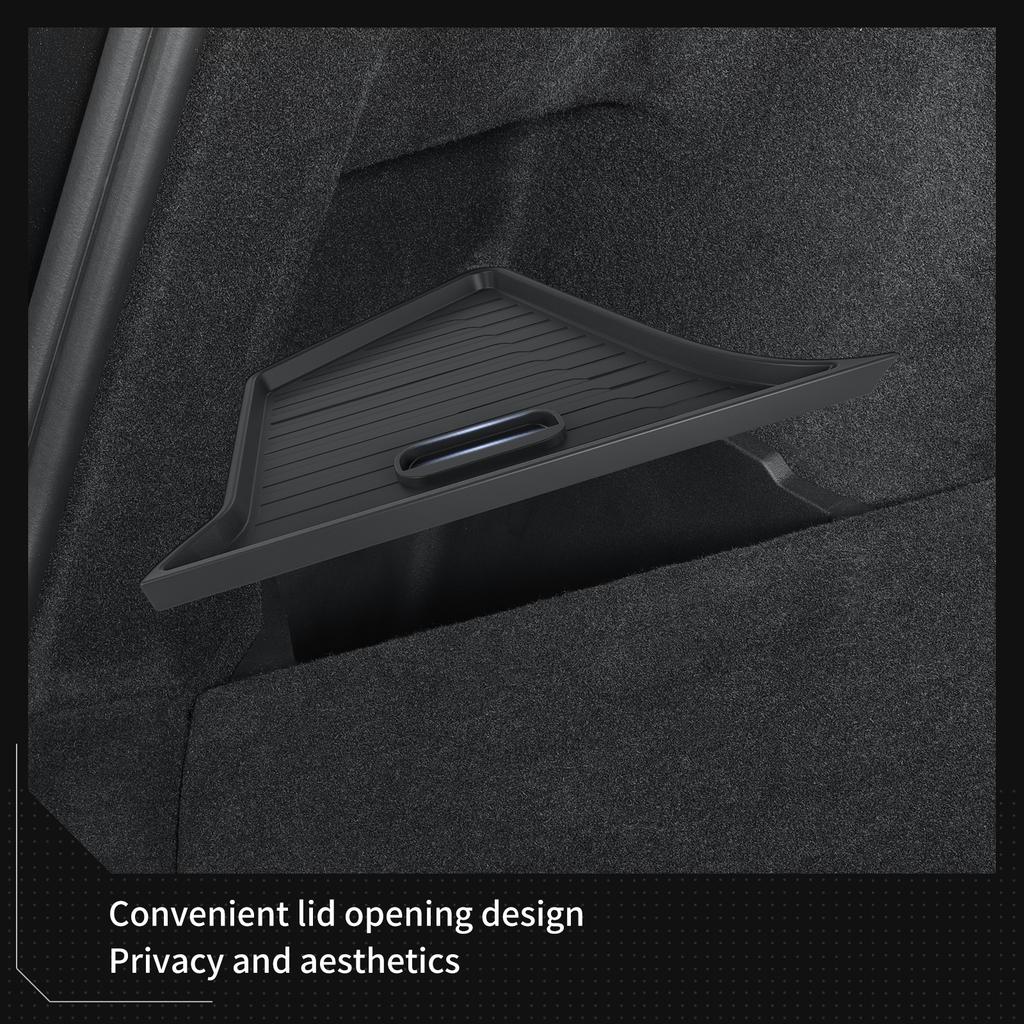LUCKEASY Car Rear Trunk Storage Box for Tesla Model Y Launch 2025 Juniper Organizing Tidying Storage Case Car  Accessories