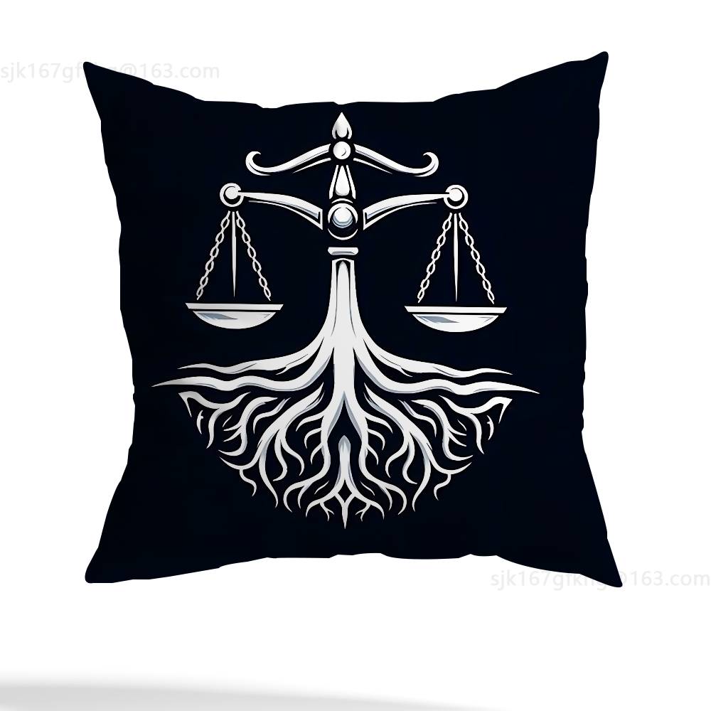 Lawyer Unique Justice Pillow Case Square Double-Sided Printing Short Plush Sofa Cushion Cover Bedroom Bedside Pillow