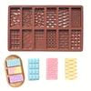 Set di 12 stampi in silicone per cioccolato per dolci, decorazioni per torte, biscotti, gelatine, budini Fai da te Antiaderente Riutilizzabile