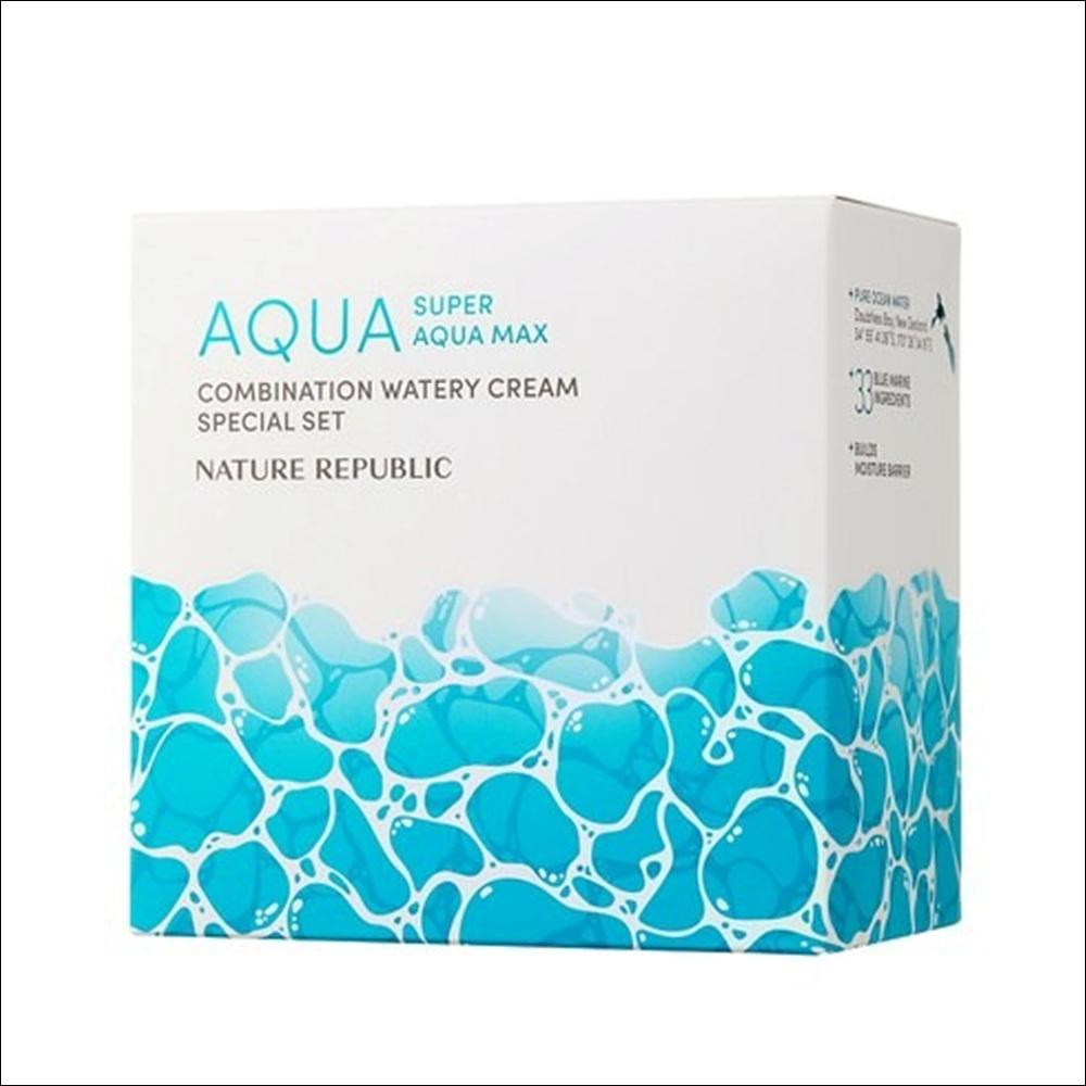 Nature Republic Super Aqua Max Combination Watery Cream Set (120ml Big Size + 40ml Special Gift)