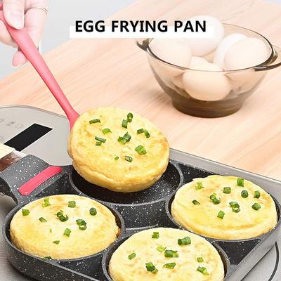 Creative 4-hole Omelette Pan, Egg Ham Pancake Machine, Frying Pan, Non-stick, No Oily Smoke, Breakfast, Barbecue Wok, Cooking Po