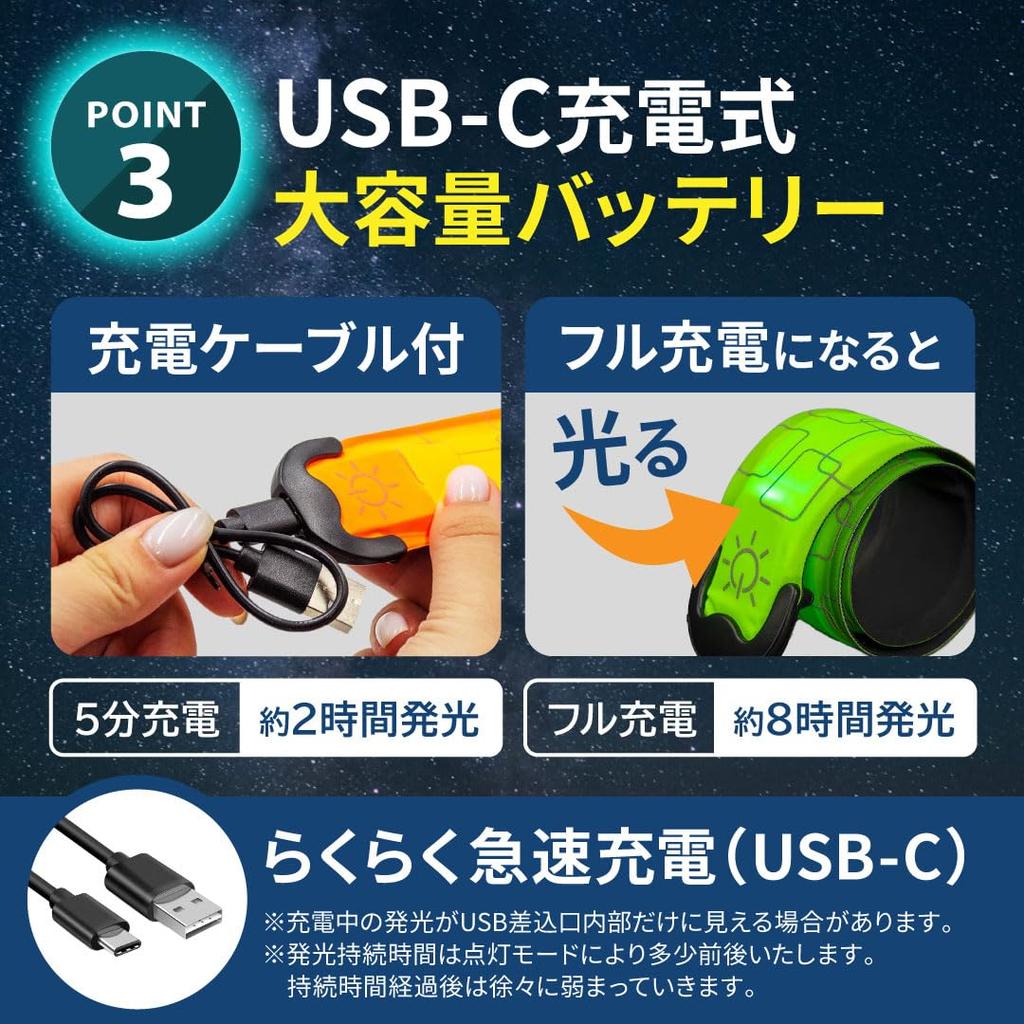 Livify plus Running Light LED Arm Band Rechargeable USB Walking