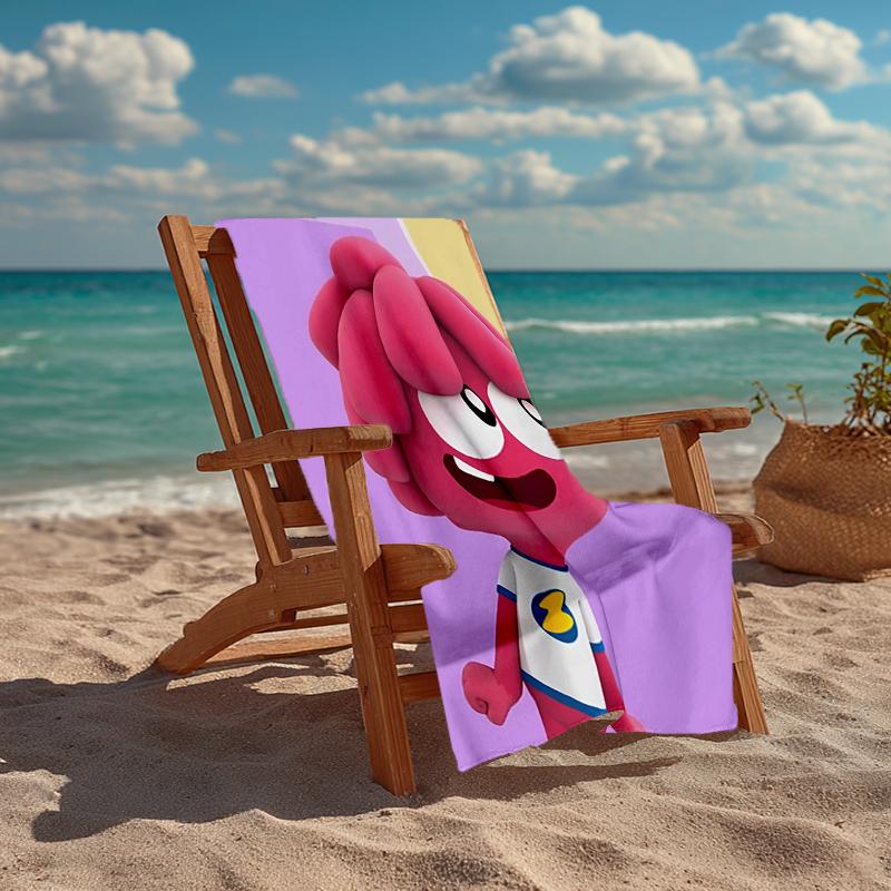 Ultra-Soft Beach Towel with Jelly Jamm Theme,Ideal for Pool - Camping, Diving - Perfect Travel Essential, Vibrant Beach Towel.