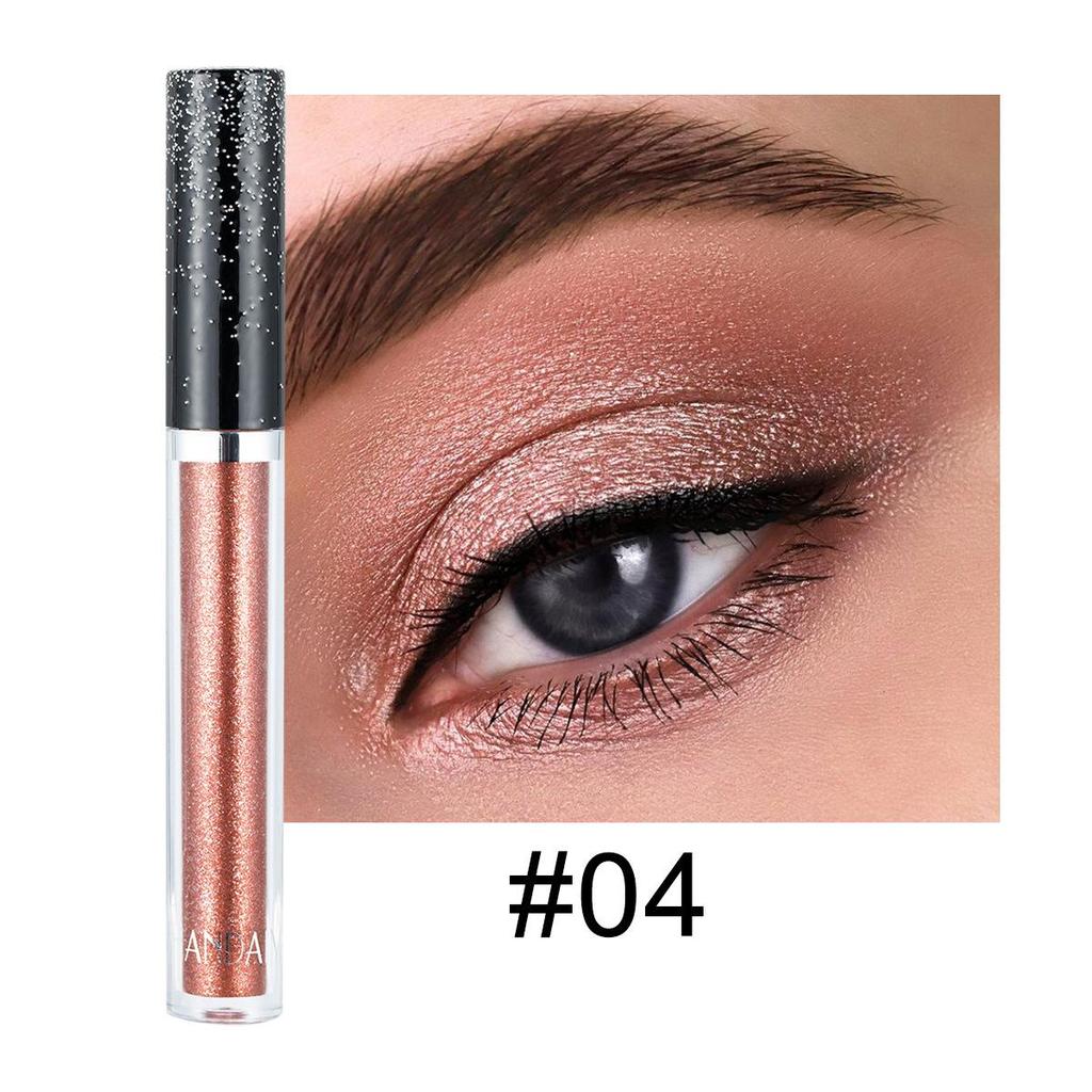 12 Farben Single Diamond Liquid Eye Shadow Psychedelic Pearl Shiny Eye Shadow Liegendes Seidenraupentränen-Make-up